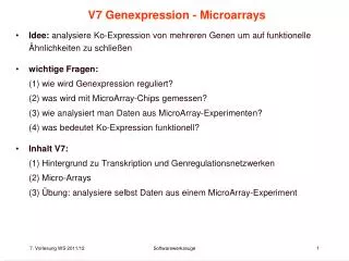 v7 genexpression microarrays