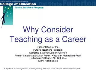 Why Consider Teaching as a Career