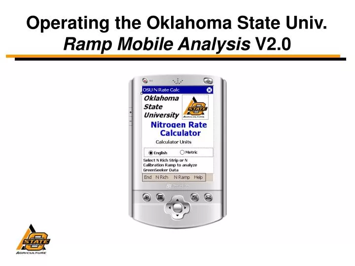 operating the oklahoma state univ ramp mobile analysis v2 0