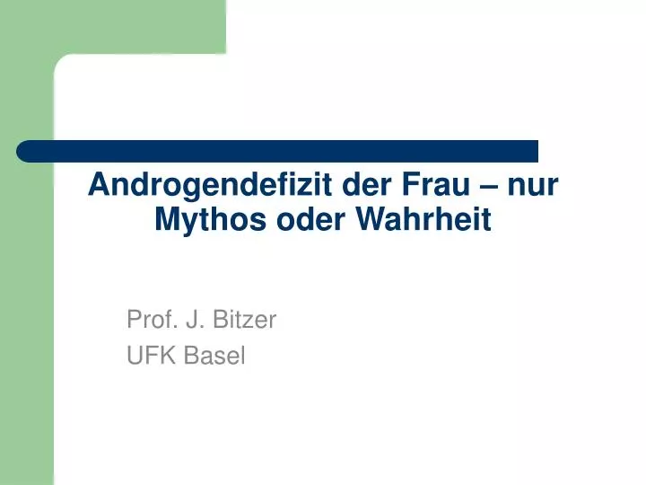 androgendefizit der frau nur mythos oder wahrheit