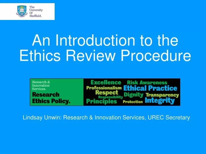 an introduction to the ethics review procedure