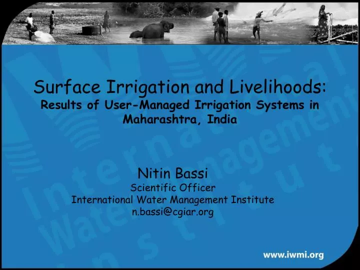surface irrigation and livelihoods results of user managed irrigation systems in maharashtra india