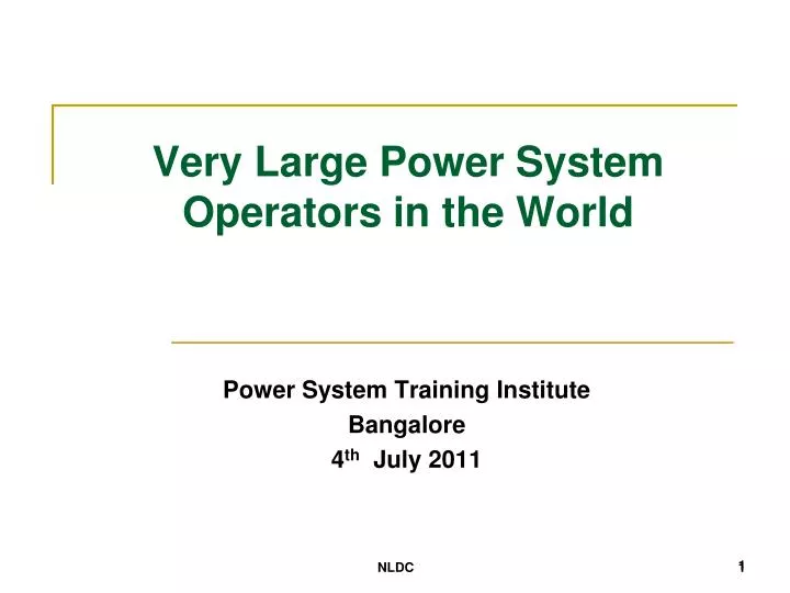 very large power system operators in the world