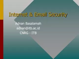 internet email security