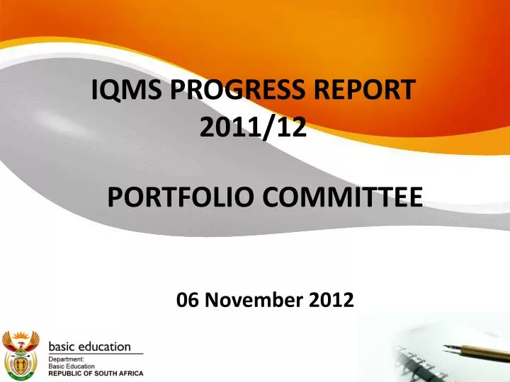 iqms progress report 2011 12