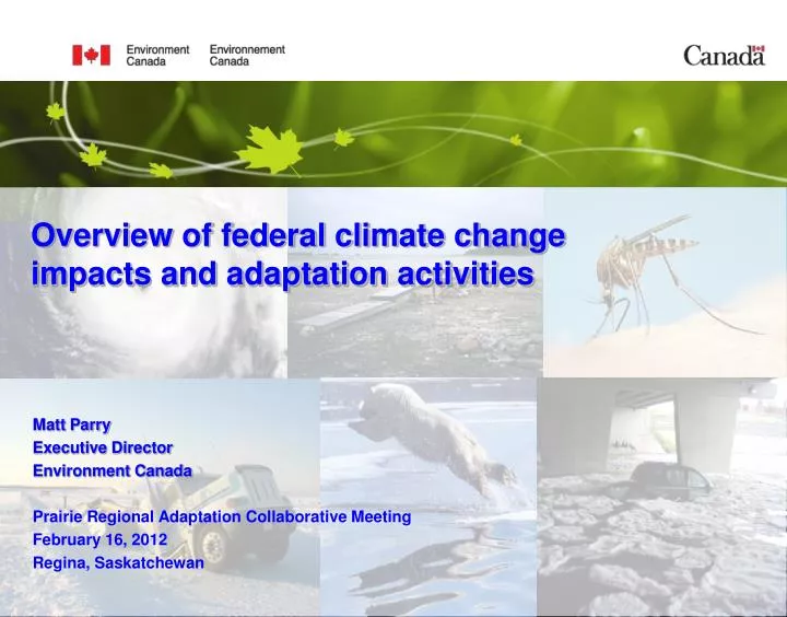overview of federal climate change impacts and adaptation activities