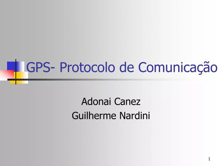 gps protocolo de comunica o