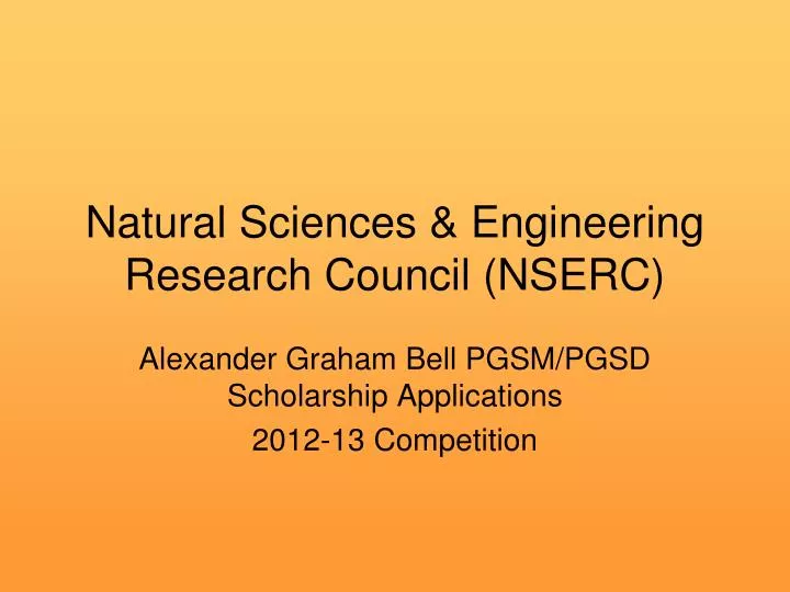 natural sciences engineering research council nserc