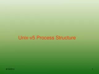Unix-v5 Process Structure