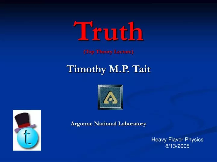 truth top theory lecture