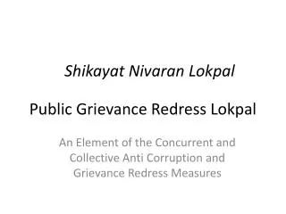 Public Grievance Redress Lokpal