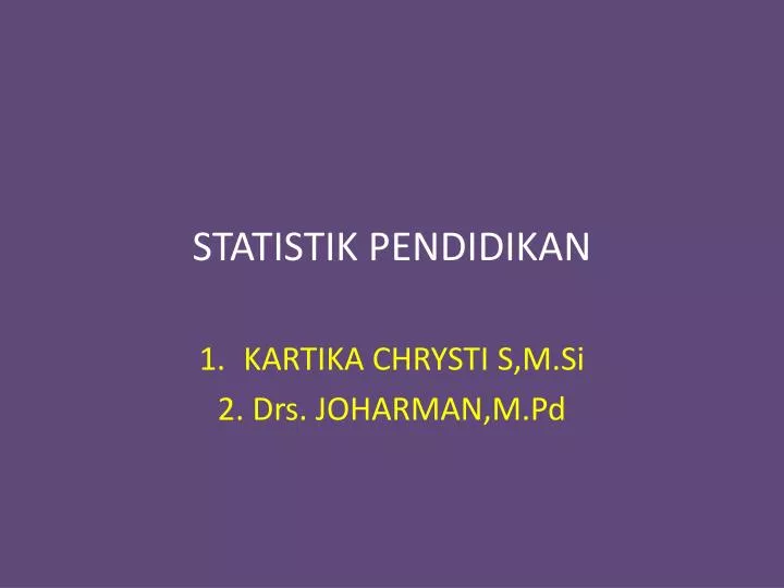 statistik pendidikan