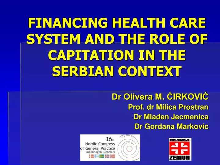 financing health care system and the role of capitation in the serbian context