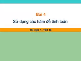 s d ng c c h m t nh to n