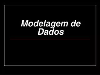 modelagem de dados