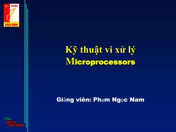 k thu t vi x l m icroprocessors