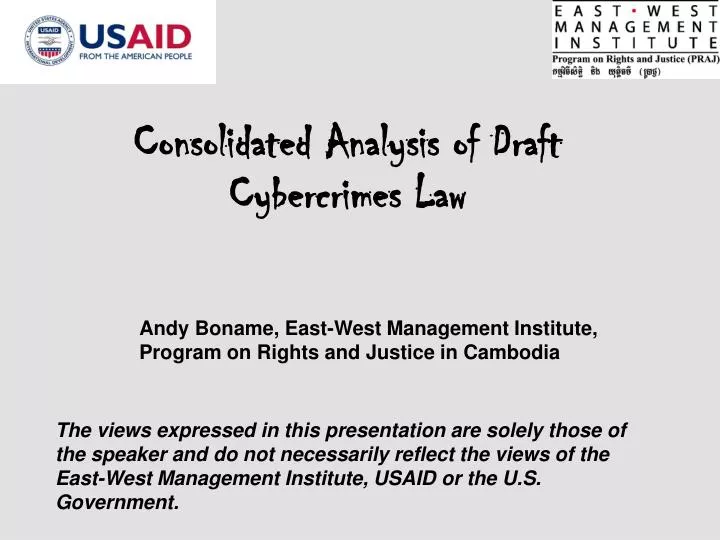 consolidated analysis of draft cybercrimes law