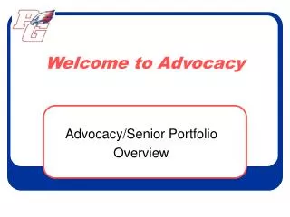 Welcome to Advocacy