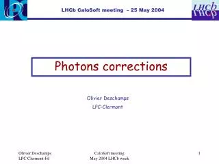 Photons corrections