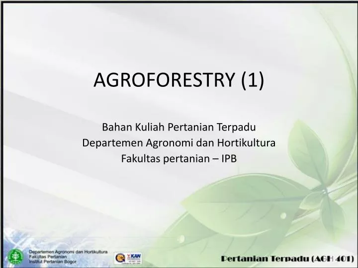 agroforestry 1