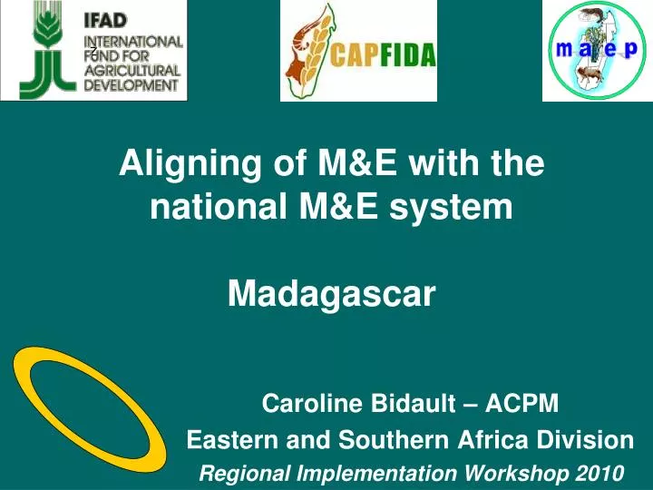 aligning of m e with the national m e system madagascar