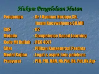 hukum pengelolaan hutan