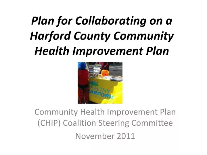 plan for collaborating on a harford county community health improvement plan