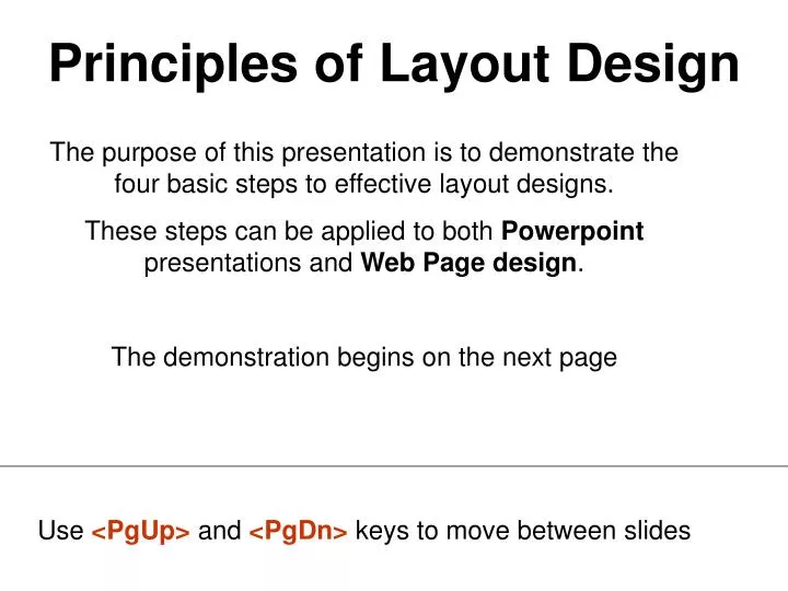 principles of layout design