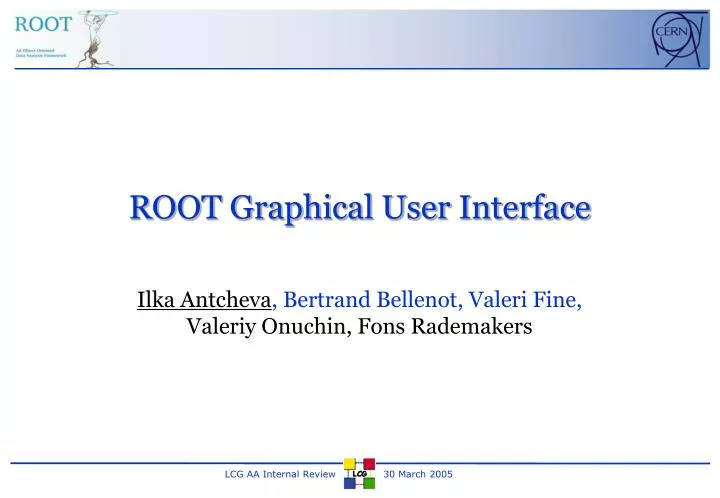 root graphical user interface