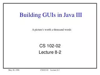 Building GUIs in Java III