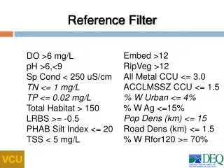 Reference Filter