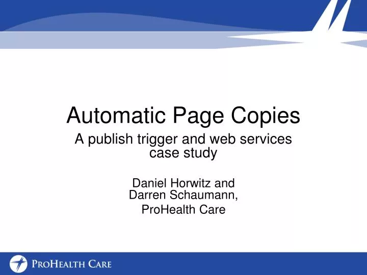 automatic page copies