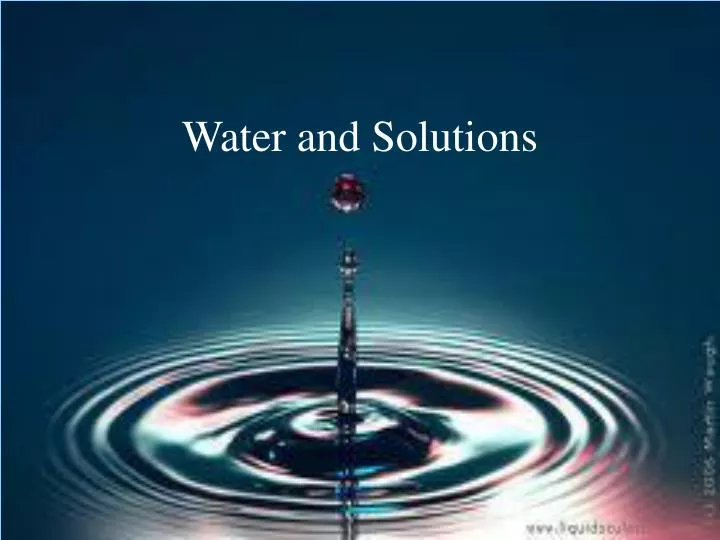 water and solutions