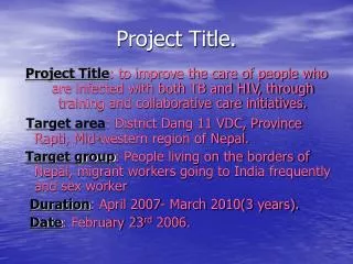 Project Title.
