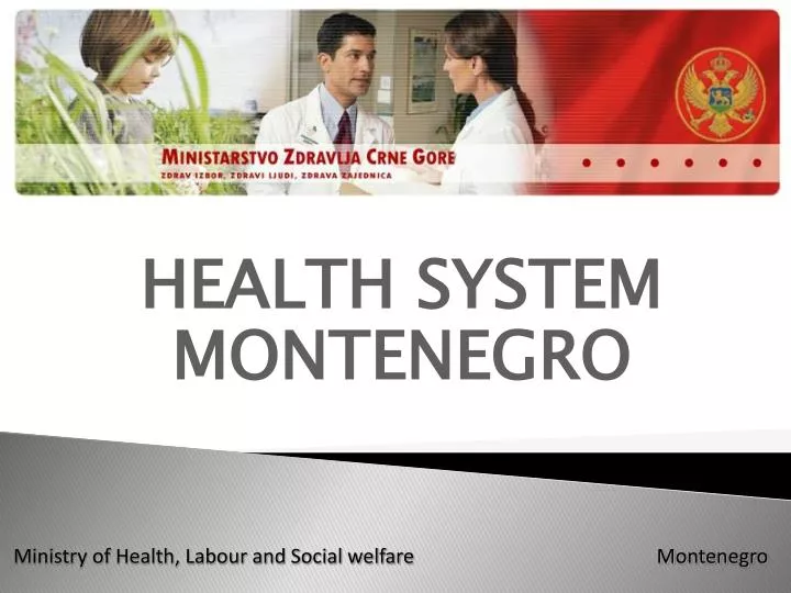 ministry of health labour and social welfare montenegro