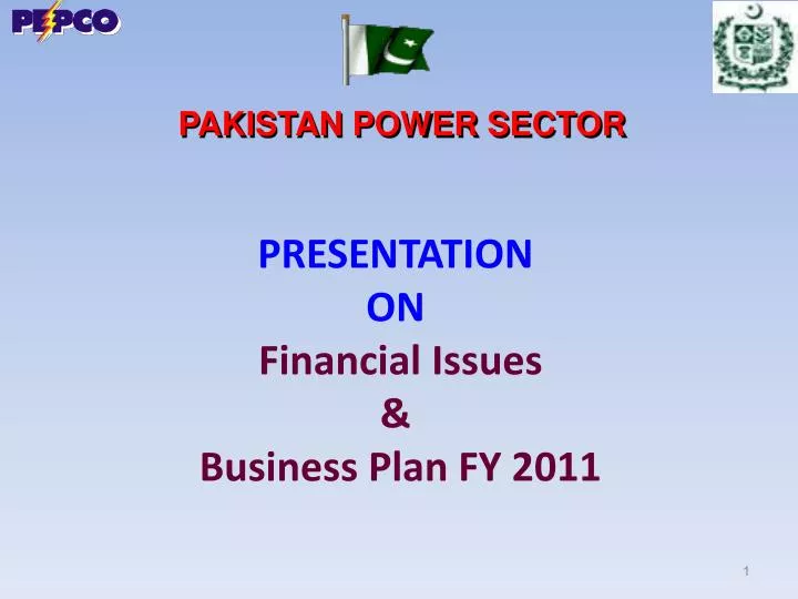presentation on financial issues business plan fy 2011