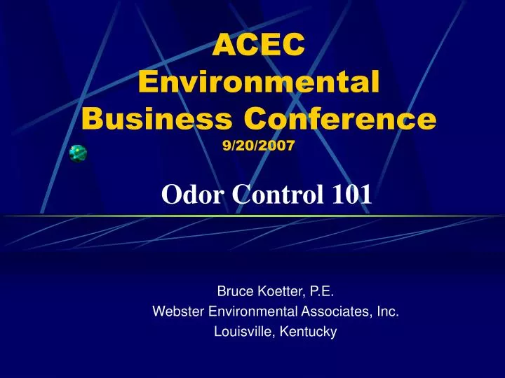 acec environmental business conference 9 20 2007