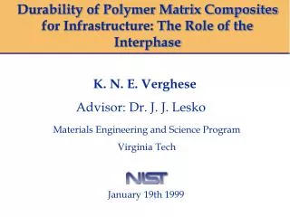 Durability of Polymer Matrix Composites for Infrastructure: The Role of the Interphase