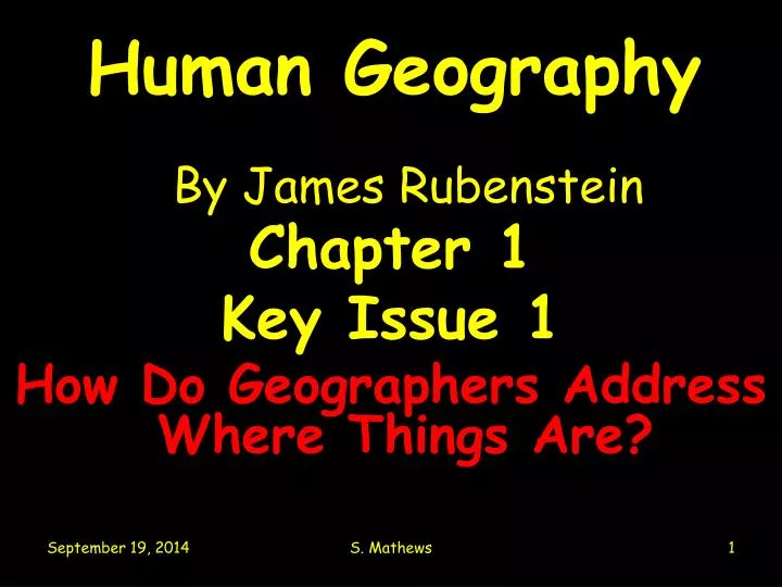 human geography by james rubenstein