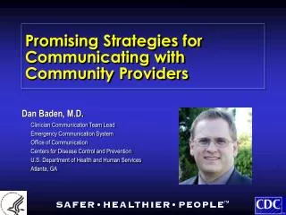 Promising Strategies for Communicating with Community Providers