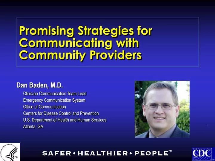 promising strategies for communicating with community providers