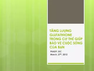 t ng l ng glutathione trong c th gi p b o v cu c s ng c a b n