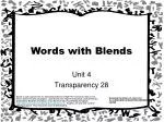 Words with Blends - slide 1