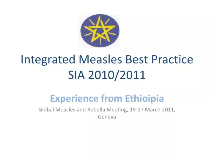 integrated measles best practice sia 2010 2011