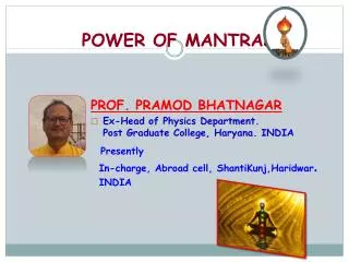 POWER OF MANTRAS