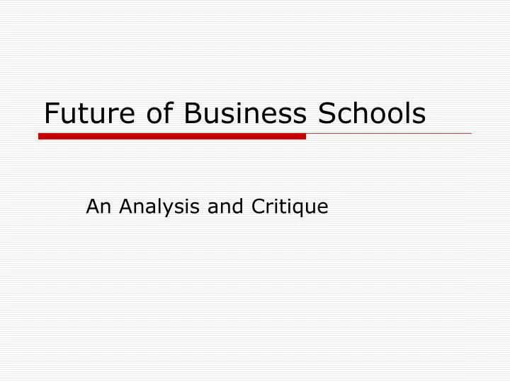 future of business schools