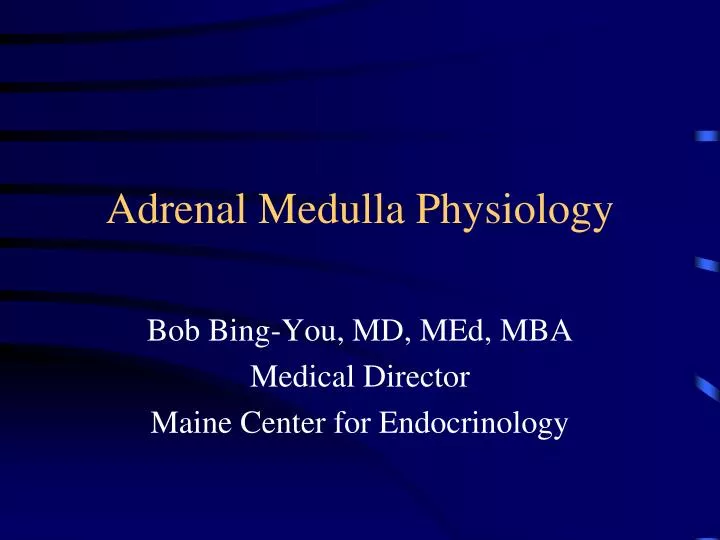 adrenal medulla physiology