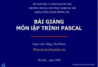 b i gi ng m n l p tr nh pascal