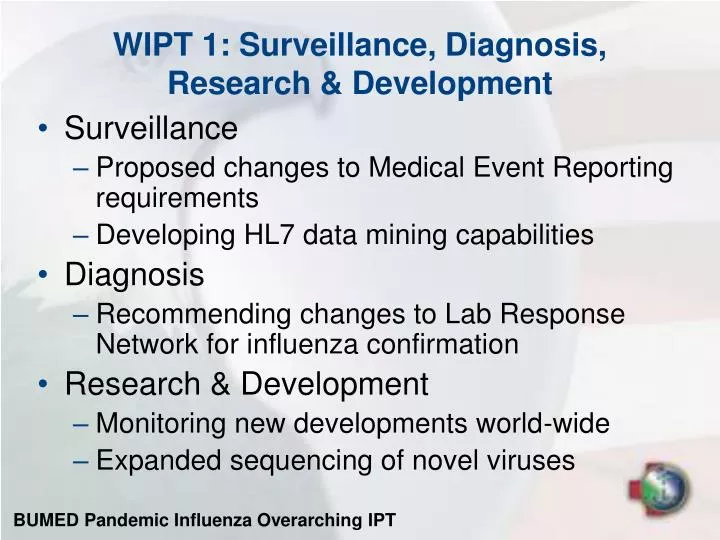 wipt 1 surveillance diagnosis research development