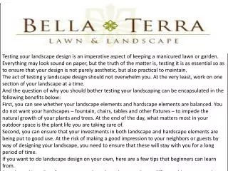 Bella Terra Lawn and Landscape